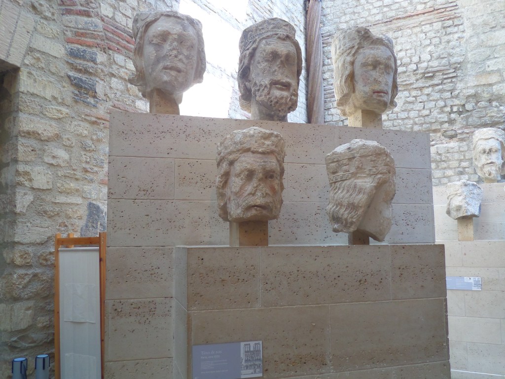 Heads of Kings of Judah, 1220-1230, from Notre Dame, Paris, France at Cluny Museum, Musee de Cluny