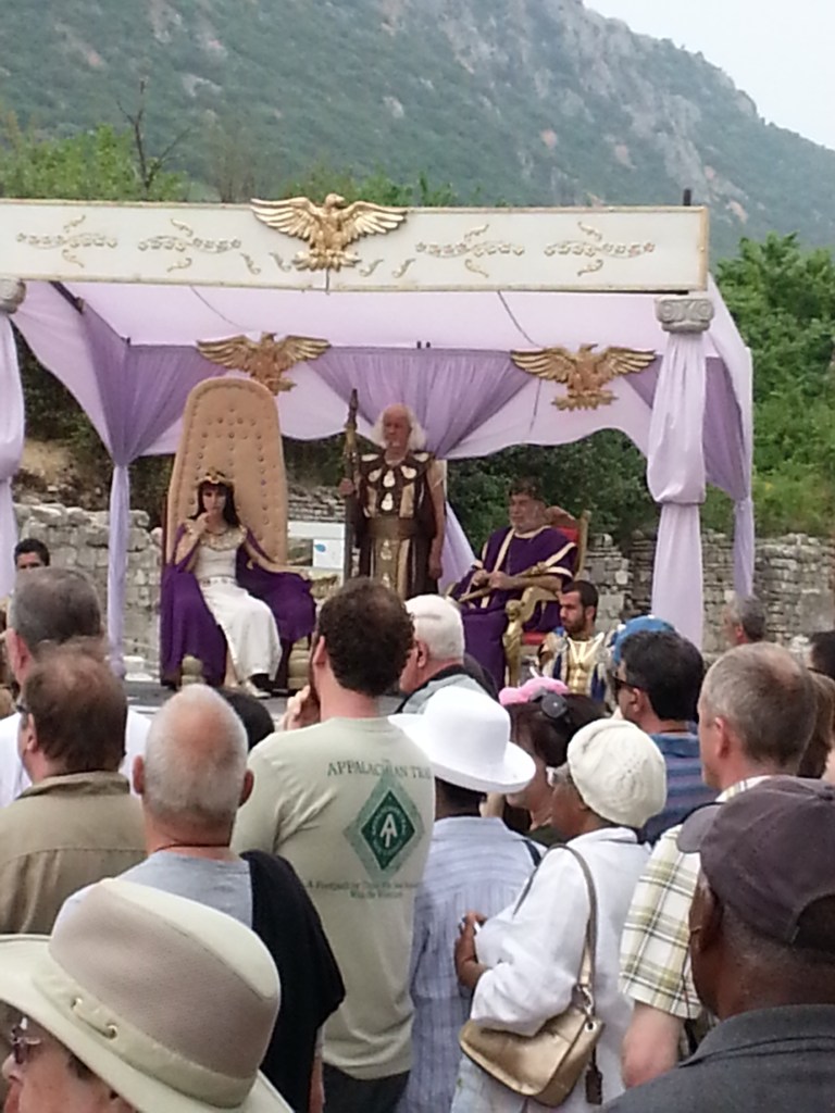 Cleopatra reenactment Ephesus, Turkey