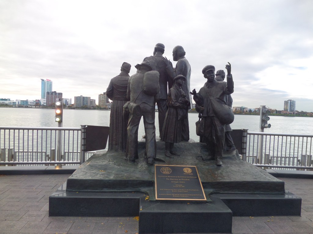 Gateway to Freedom statue, Underground Railroad, Detroit, MI