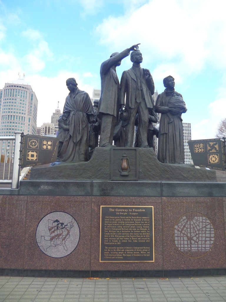 Gateway to Freedom statue, Underground Railroad, Detroit, MI