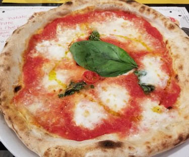 Margherita pizza in Florence, Italy