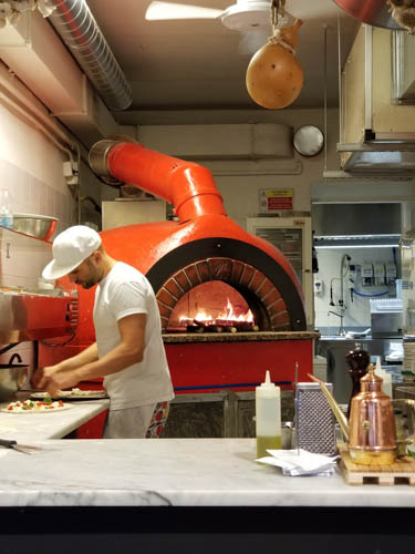 Pizzaman's wood-fired oven in Florence