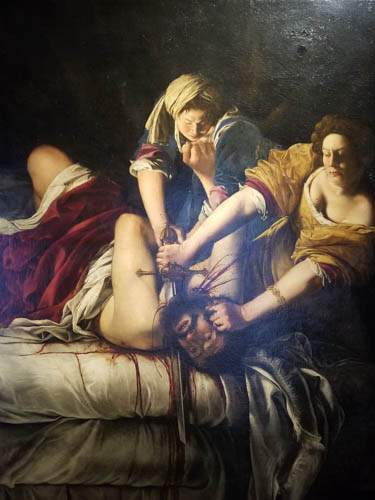 Gentileschi--Judith & Holofernes, Uffizi Gallery, Florence, Italy