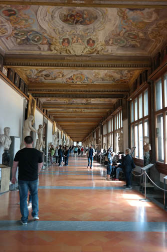 Uffizi hallway, Uffizi Gallery, Florence, Italy