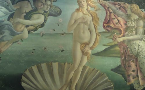 Botticelli--Birth of Venus, Uffizi Gallery, Florence, Italy