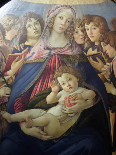 Botticelli--Madonna of the Pomegranate, Uffizi Gallery, Florence, Italy