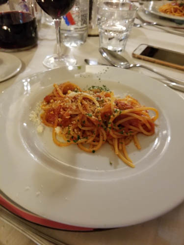 Spaghetti arrabbiata at Toscanella Osteria in Florence