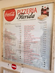 Pizza Florida in Rome Italy