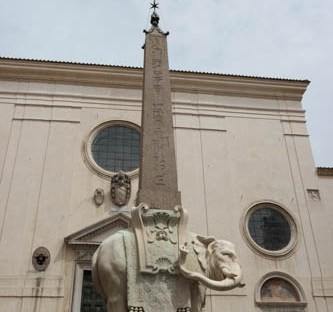 Bernini elephant statue, Rome, Italy, Santa Maria sopra Minerva, Piazza della Minerva
