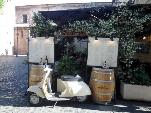 Vespa in Trastevere, Rome, Italy