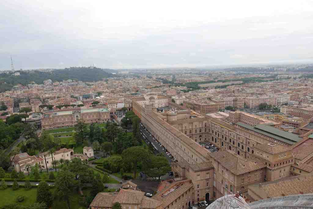 Aerial view of Vatican Museums, Vatican, Rome, Italy